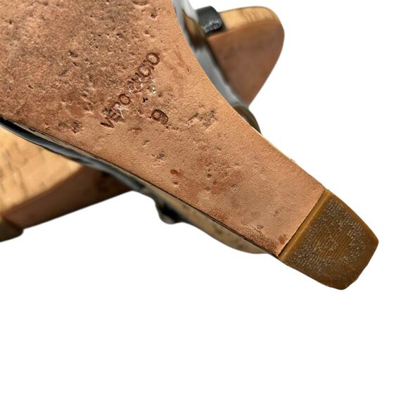 Pour La Victoire Women's Black Catina Patent Leather Wedge Heels Size 9 - Picture 10 of 12